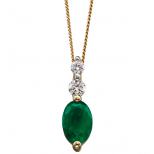 PRECIOUS EMERALD PENDANT WITH DIAMONDS 
